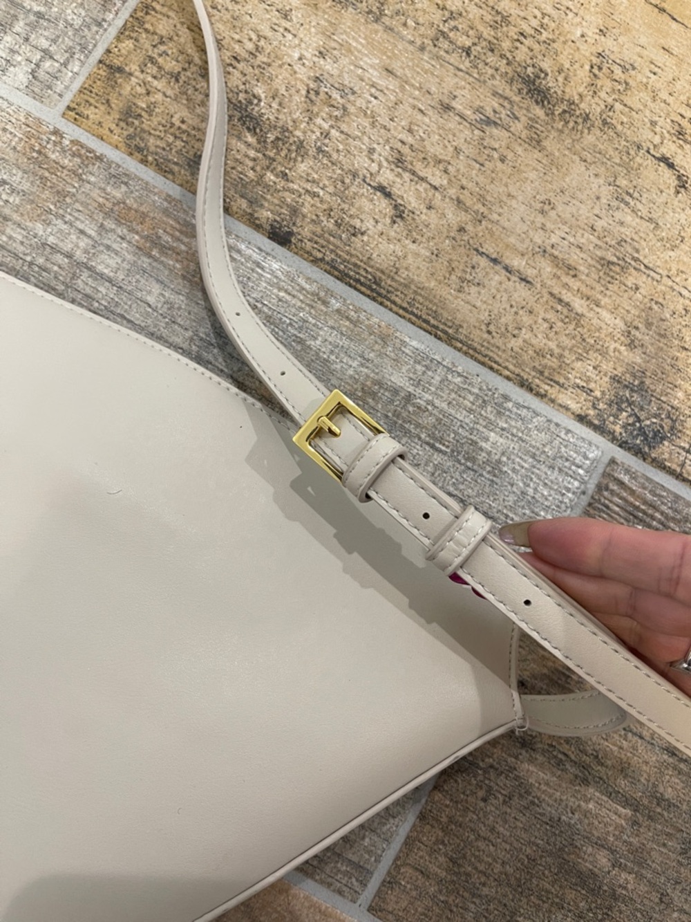 ZARA Nude Shoulder Bag Adjustable Strap - Picture 5 of 9